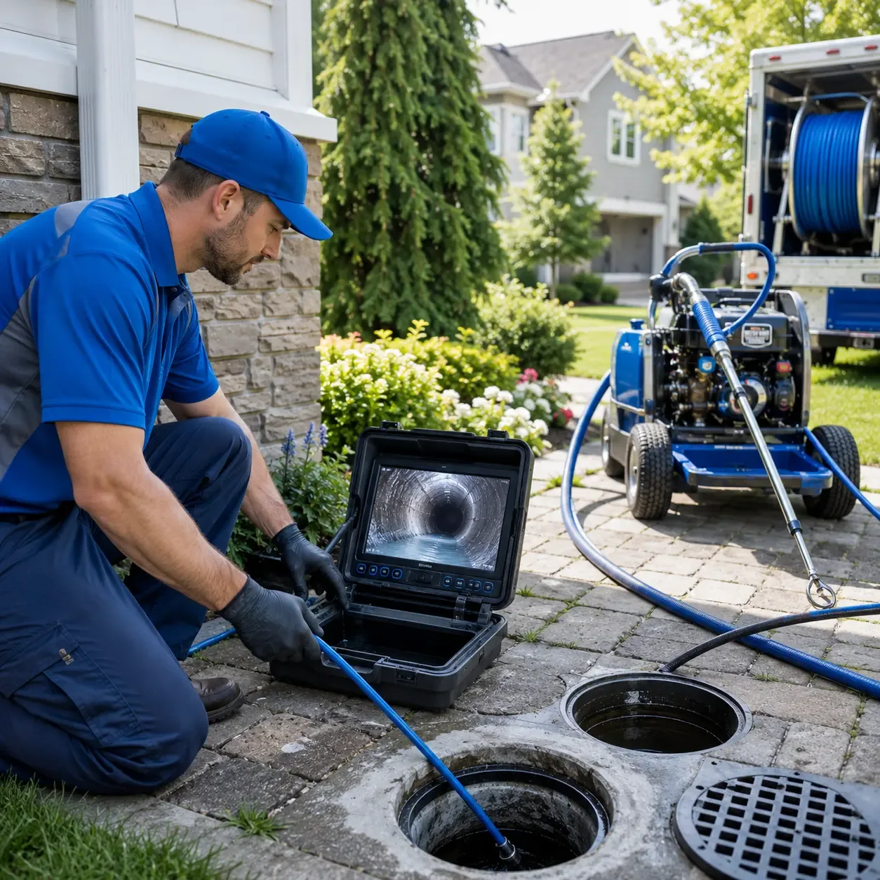 Outdoor drain cleaning professionals serving New London, IA