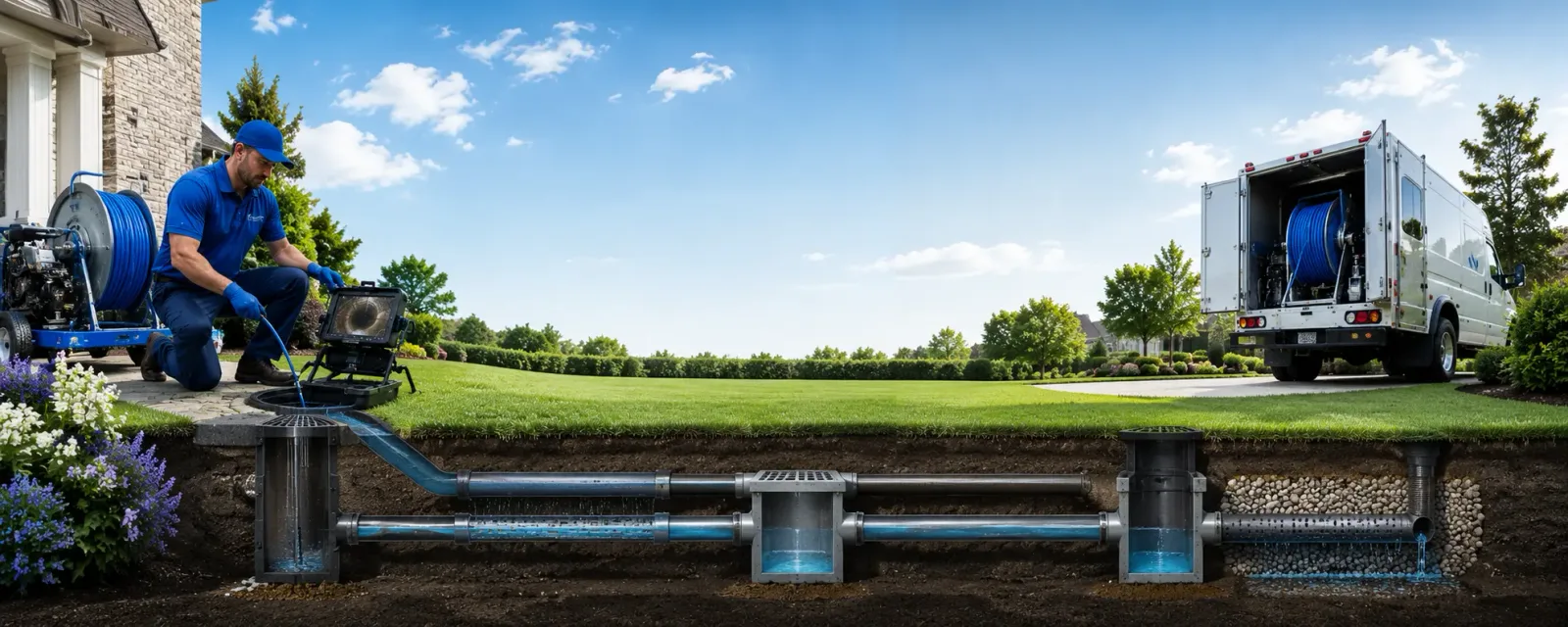 Outdoor drain cleaning information for New London, IA